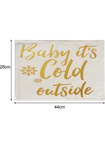 Pamuk Keten Placemats, Özellikler: Çift Katmanlı + Kaymaz Nokta Soğuk fırsatları