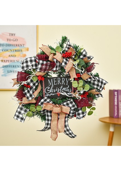 Noel Garland, Boyutu: 38 cm Siyah Kelime Plaka