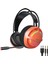 Pc Oyun Kulaklık Mikrofon Ile 7.1 Surround Ses Kablolu Kulak USB Bilgisayar Oyun Kulaklık Kulaklık Dizüstü Bilgisayar Için Ayrılabilir Mıc ve LED Işık Ile - Turuncu 3.5mm (Yurt Dışından) 2