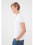 Mavi Erkek V Yaka Streç Beyaz Basic Tişört 061748-620