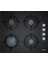 POP6C6O10L Serie 2 Gazlı Ocak 60 cm Sert Cam, Siyah 1