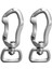 1 Çift Döner Carabiner Asılı Connect Kanca Kamp 71MM Gümüş Kare Göz (Yurt Dışından) 2