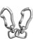 1 Çift Döner Carabiner Asılı Connect Kanca Kamp 71MM Gümüş Kare Göz (Yurt Dışından) 4