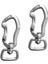 1 Çift Döner Carabiner Asılı Connect Kanca Kamp 71MM Gümüş Kare Göz (Yurt Dışından) 5