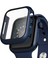 Apple Watch Uyumlu Series 7 41MM Kılıf Matte Premium Slim Watch Uyumluband Lacivert 1