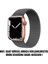 Apple Watch Uyumlu Series 7 45MM Kordon, (Large Size, 160MM) Braided Solo Loop Band Koyu Gri 2