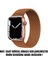 Apple Watch Uyumlu Series 6 40MM Kordon, (Small Size, 127MM) Braided Solo Loop Band Kahverengi 2