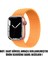 Apple Watch Uyumlu Series 3 38MM Kordon, (Small Size, 127MM) Braided Solo Loop Band Turuncu 2