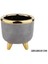 23 cm Polyester Gri/gold Üç Ayaklı Vazo/saksı Roza6 1