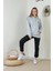 Gri Kapüşonlu Sweatshirt 4
