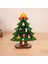 Noel Ağacı Dekor Ekran Sahne Pencere Için 3D Ahşap Maske Xmas Orta Izgara Kırmızı (Yurt Dışından) 2