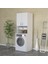 Banyo ve Alt Üst Çamaşır Makinesi Dolabı Kapaklı Dolap 1