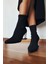 Kadın Siyah Çorap Çizme Kısa Çizme 2