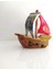 Orta Boy Gemi Biblo Türk Bayraklı Ev Masa Üstü Figür Obje Seramik 1