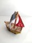 Orta Boy Gemi Biblo Türk Bayraklı Ev Masa Üstü Figür Obje Seramik 4