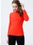 Pace Hz Plr Top Dik Yaka Uzun Kollu Normal Kalıp Düz Kırmızı Kadın Polar Sweatshirt 2
