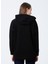 Fabrika K-Oscar-3 Kapüşonlu Uzun Kollu Geniş Fit Baskılı Siyah Kadın Sweatshirt