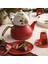 Christmas Kırmızı Emaye Midi Çaydanlık Takımı 1