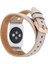 Apple Watch Uyumlu Deri Kordon 38-40MM Slim Çift Tur Gold Trok Erc3 Bej 2