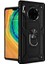 microcase Huawei Mate 30 Anka Serisi Yüzük Standlı Armor Kılıf- Siyah 1