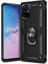 microcase Samsung Galaxy S20 Plus Anka Serisi Yüzük Standlı Armor Kılıf - Siyah 1