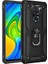 Xiaomi Redmi Note 9 Anka Serisi Yüzük Standlı Armor Kılıf- Siyah 1