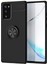 Samsung Galaxy Note 20 Focus Serisi Yüzük Standlı Silikon Kılıf - Siyah 1