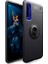 Huawei Nova 5t Focus Serisi Yüzük Standlı Silikon Kılıf - Siyah 1