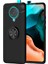 Xiaomi Poco F2 Pro Focus Serisi Yüzük Standlı Silikon Kılıf - Siyah 1
