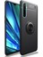 Realme Xt Focus Serisi Yüzük Standlı Silikon Kılıf - Siyah 1
