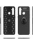 Realme 5 Pro Focus Serisi Yüzük Standlı Silikon Kılıf - Siyah 2