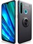 Realme 6i Focus Serisi Yüzük Standlı Silikon Kılıf - Siyah 2