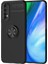 Realme 7 Focus Serisi Yüzük Standlı Silikon Kılıf - Siyah 1