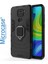 Xiaomi Redmi Note 9 Batman Serisi Yüzük Standlı Armor Kılıf - Siyah 2