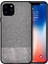 iPhone 12 Pro Max Fabrik Serisi Kumaş ve Deri Desen Kılıf - Gri 1