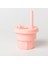 Çocuk Silikon Saman Bardaklar Damla ve Yüksek Sıcaklığa Dayanıklı Su Bardağı Pembe (300ML) (Yurt Dışından) 1