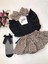 Kız Çocuk Leopar Desenli Fırfırlı Salopet Bandana Set 1
