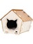 Kedi Evi - Kedi Kulübesi Bej 1
