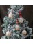 2 Adet Noel Ağacı Kolye Bej Çizgili(Yurt Dışından) 2