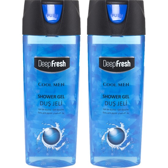 Deep Fresh Pratik Kapaklı Erkek Duş Jeli Cool Men 500 Ml X 2 Adet