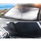 Rivero Blesiya 140X126X80 cm Katlanır Araba İçin Ön Cam Şemsiye Güneşlik - Gümüş (Yurt Dışından)
