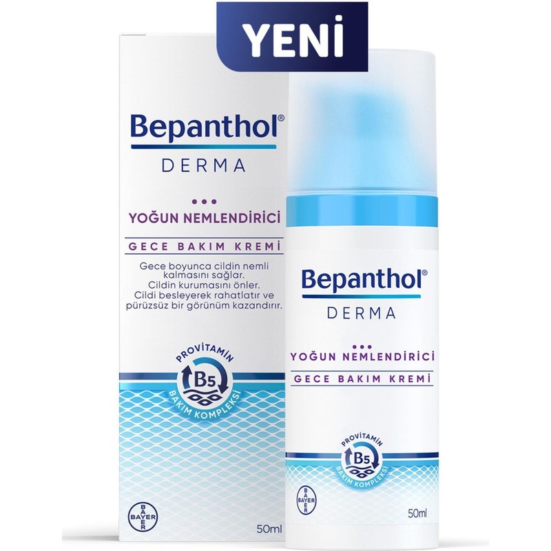 Bepanthol Derma Yoğun Nemlendirici Gece Kremi 50 ml