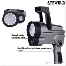 Steweld 994G Çift Işık Kaynaklı Led Projektör Ve El Feneri