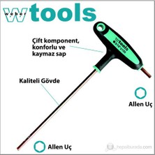 Weber Tools T Saplı Allen Tornavida 6.0 X 150 Mm
