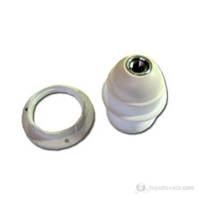 Tek-İş - Duy E27 Yarımdiş Rondeleli Beyaz