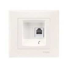Schneider Electric Sedna 1*Rj11 Telefon Prizi Krem