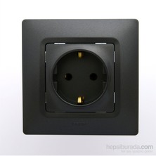 Legrand Salbei Topraklı Priz, Antrasit