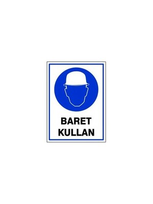 Pvc Levha "Baret Kullan" 25X35 Cm