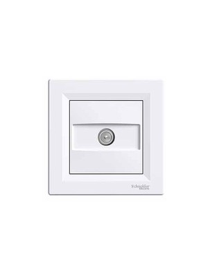 Schneider Electric Asfora Tv Sonlu (1Db) Beyaz Çerçeveli