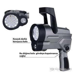 994G Çift Işık Kaynaklı Led Projektör Ve El Feneri